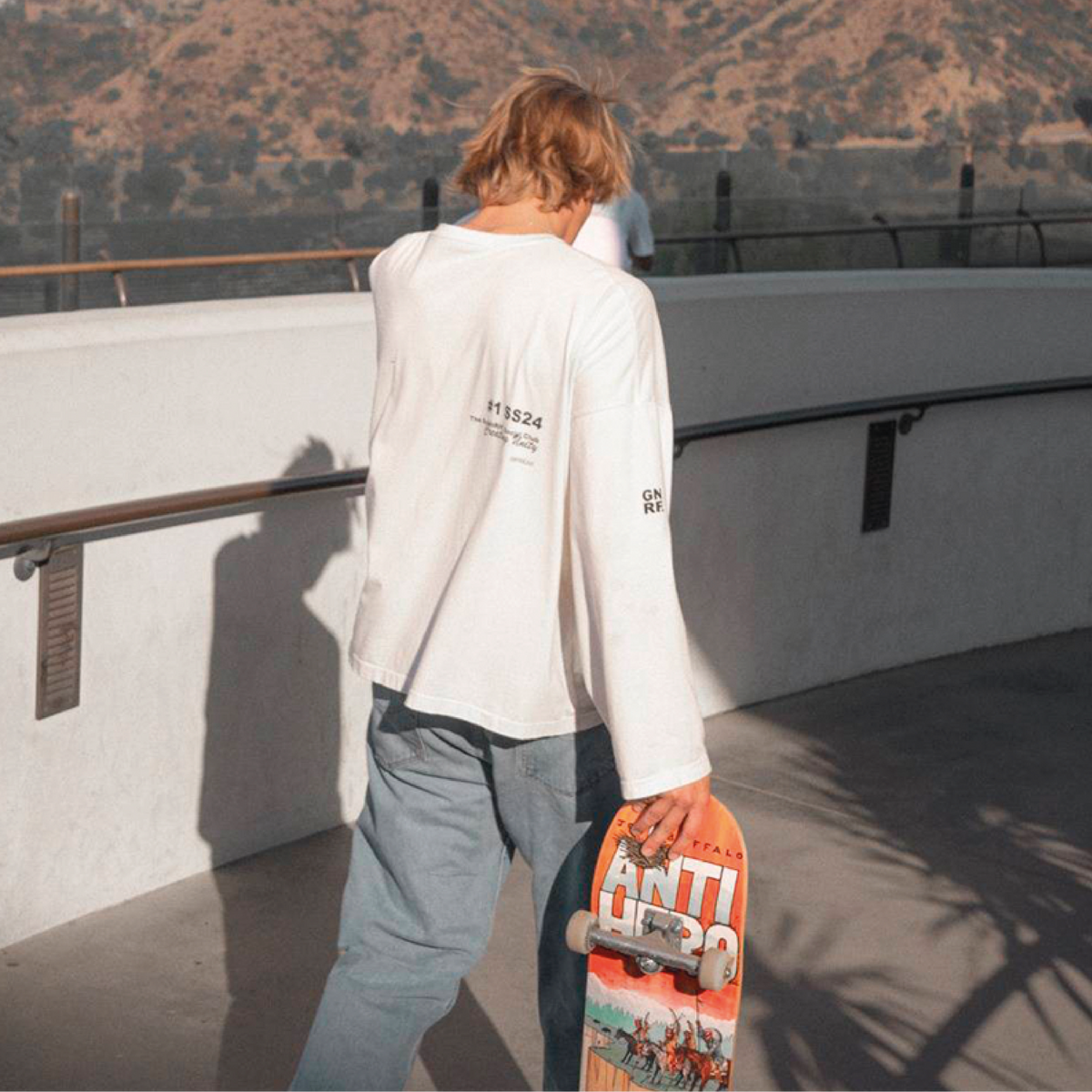 SAND LONG SLEEVE TEE OFF-WHITE