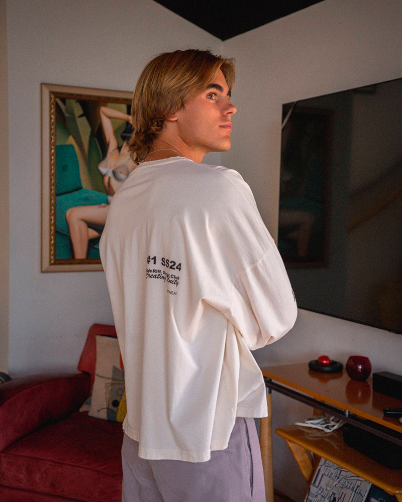 CAMISETA MANGA LARGA BLANCO CREMA SAND
