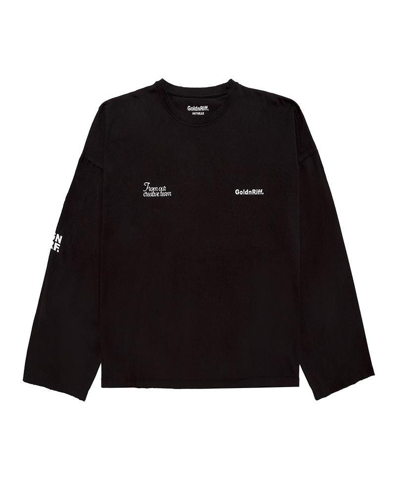 CAMISETA MANGA LARGA NEGRA GOTHAM 