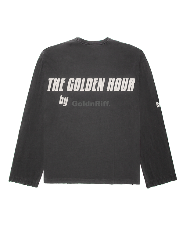 GOLD LONG SLEEVE TEE GREY