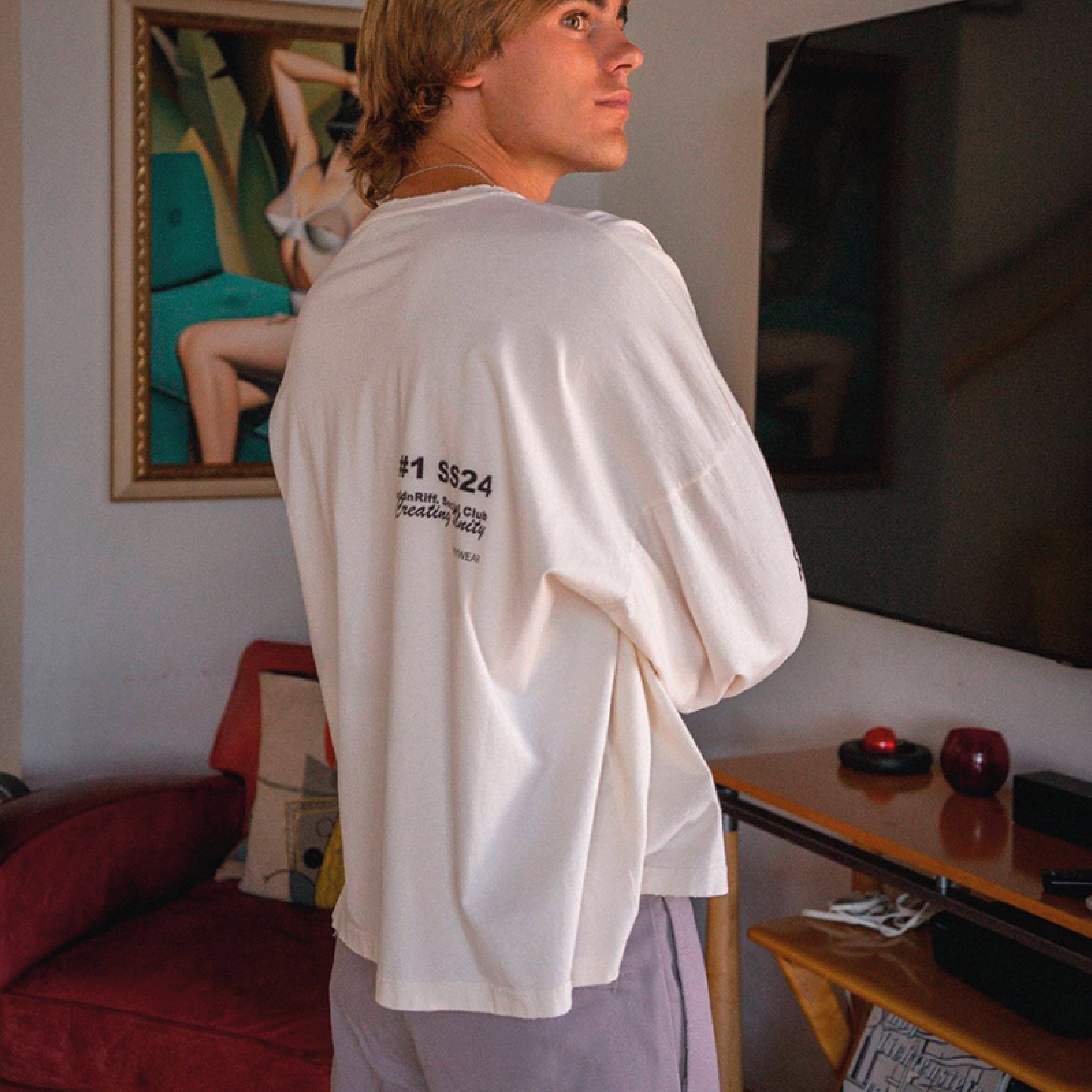 SAND LONG SLEEVE TEE OFF-WHITE